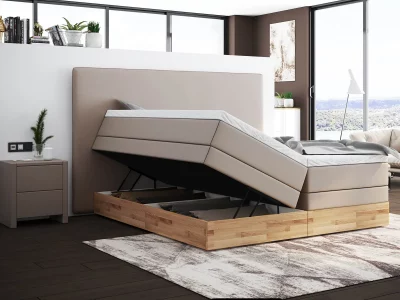 Boxspringbett Hannover mit Bettkasten aus Holz