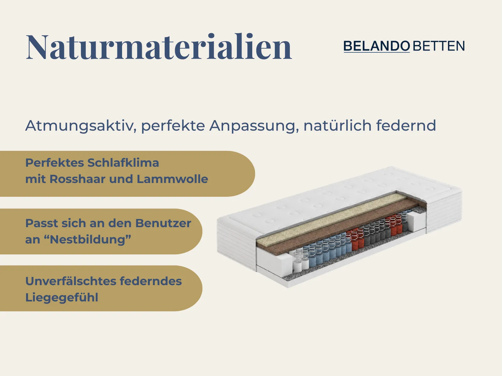 Rosshaarmatratze 1000 – Bild 2