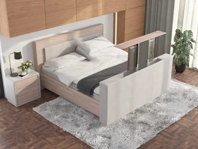 Boxspringbett Nature mit TV-Lift