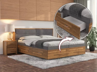Wasserbett Boxlook mit Schubladen