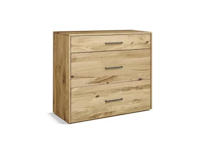 Kommode Lugano aus Wildeiche mit 3 Schubladen