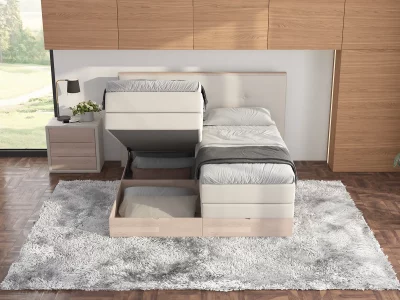 Alternative view of Boxspringbett Malmö mit Bettkasten aus Holz