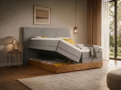 Boxspringbett Hannover mit Bettkasten aus Holz