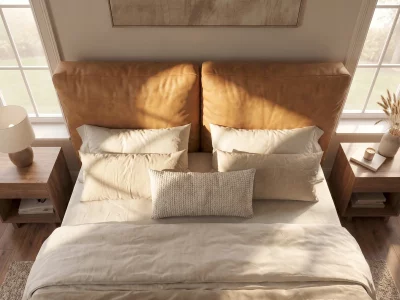 Echtleder Boxspringbett Bali – Bild 3