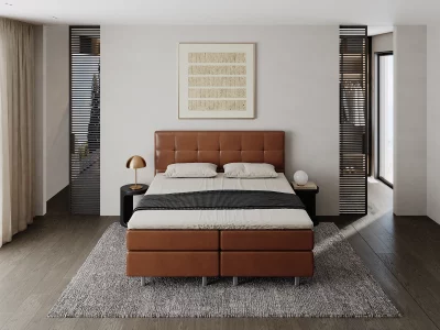 Alternative view of Echtleder Boxspringbett Nevada