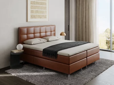 Boxspringbetten in Echtleder