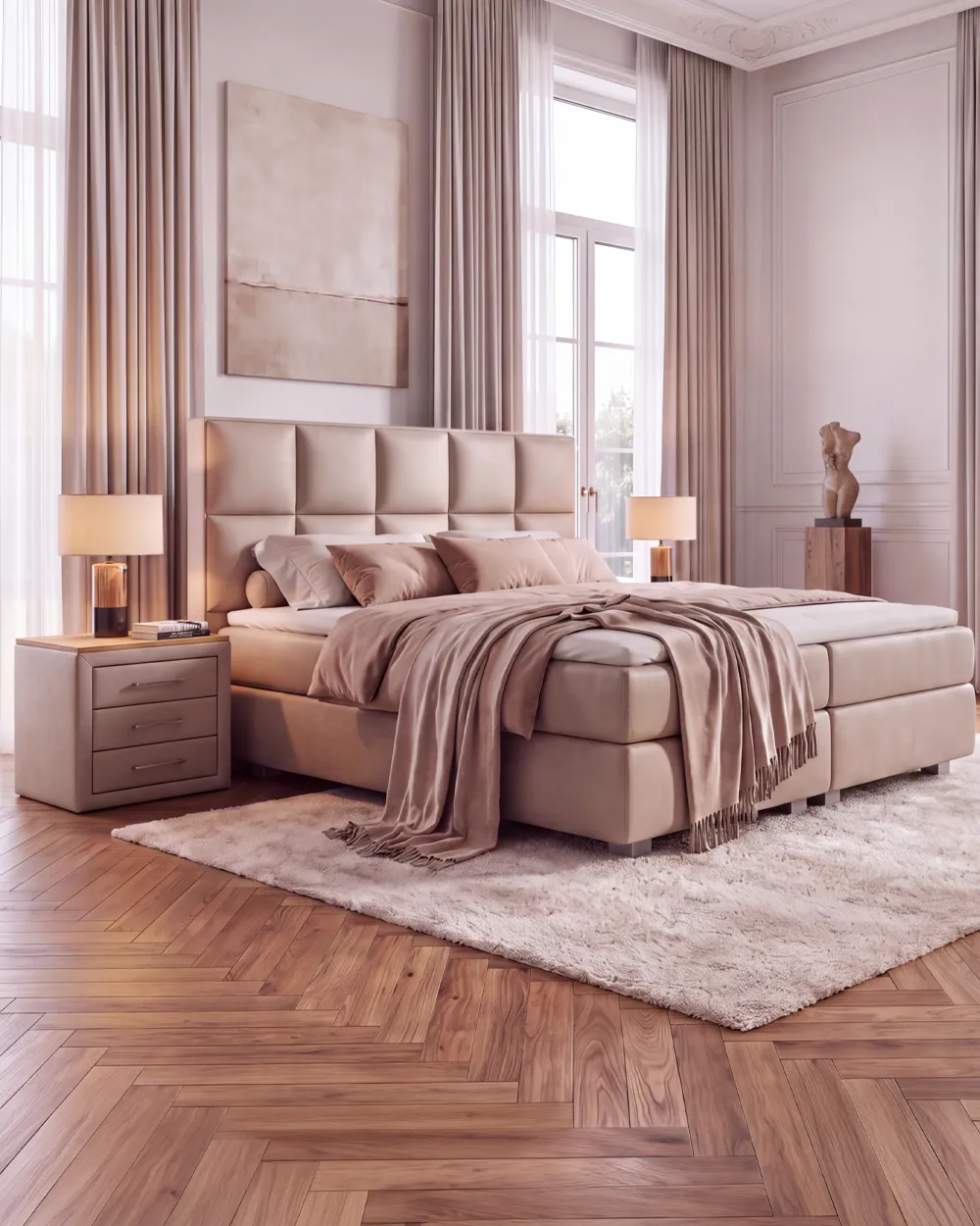boxspringbett aus leder bei Belando betten